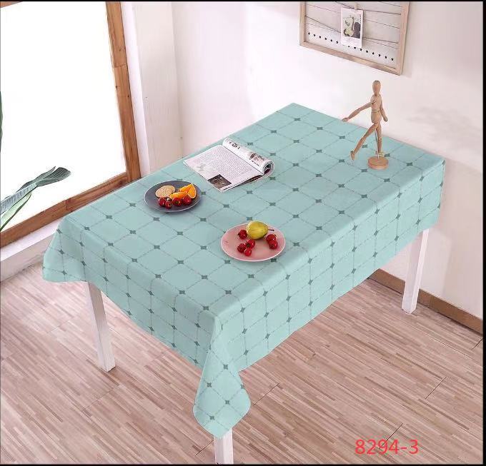 厂家直销 PVC防水ins风棉麻方形格子布桌布免洗 批发可定制