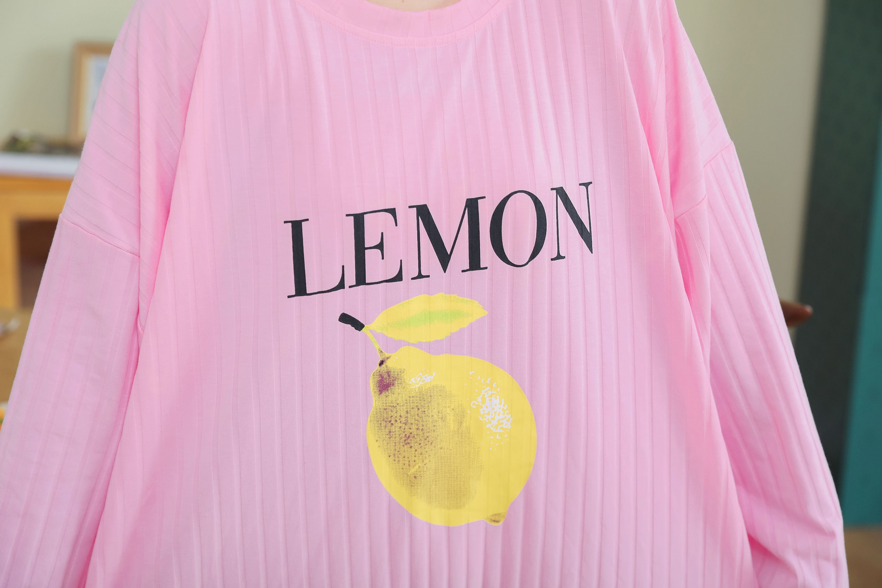 New style of pajamas, pure cotton casual home wear, printed dress, pear pic 5