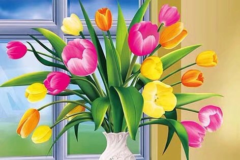 Mixed-batch three-dimensional paintings