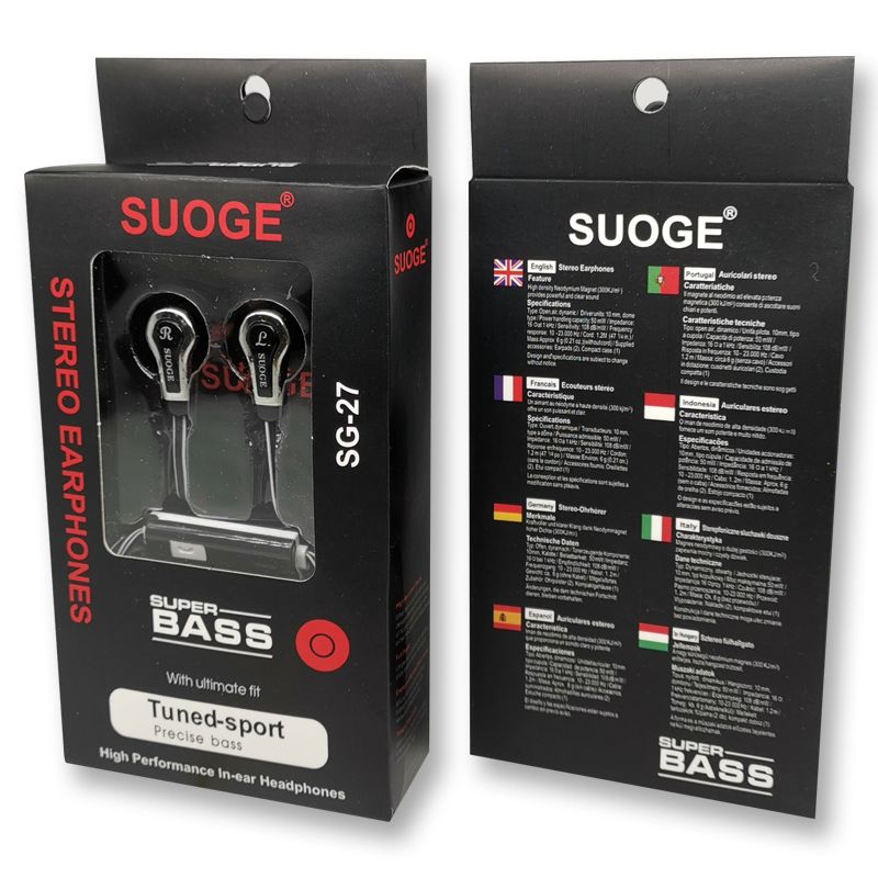 SUOGE索歌耳机SG-27入耳式手机耳机带麦克风（颜色随机发货）详情4
