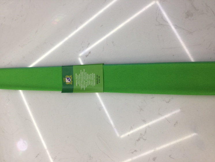 Grass green crown wrinkly paper