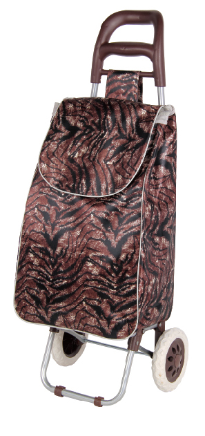 Colored fabric grocery shopping essentials: small trolley, shopping cart, lever cart, household portable small cart, folding luggage cart undefined