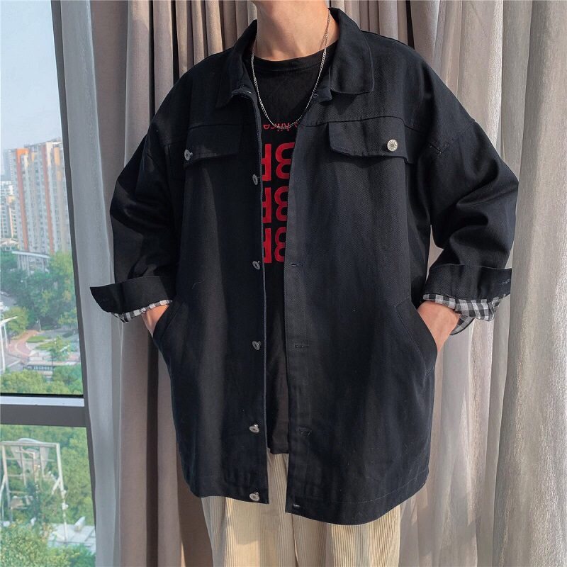 ins工装夹克男学生韩版春季新款潮流衣服宽松休闲ins情侣日系外套