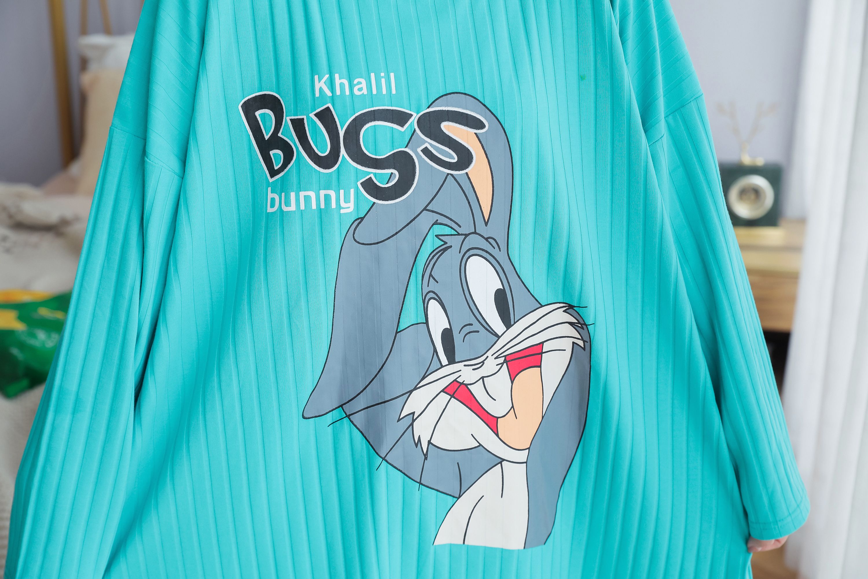 New pure cotton casual home wear with printed rabbit patterns detail image 5