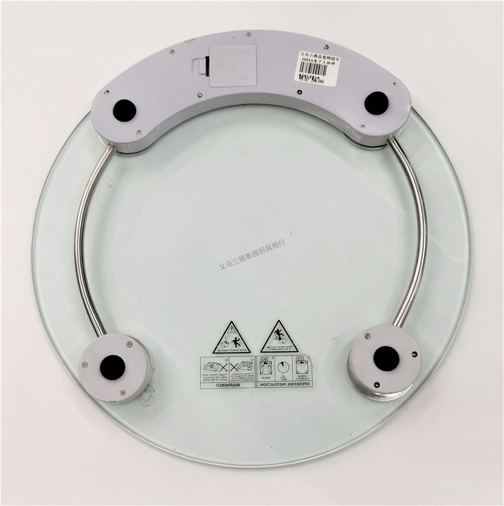 2003A电子人体秤体重秤直径33cm圆形 8mm厚钢化玻璃面 称重150kg详情2