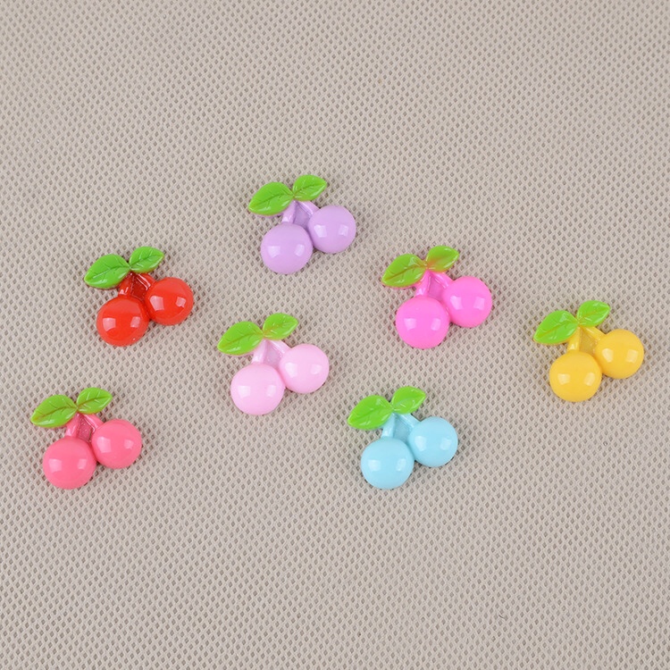 Manufacturers direct mobile phone DIY accessories cherry resin accessories hair accessories children's hair accessories hair clip accessories