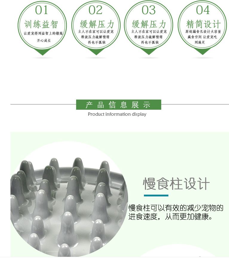 亚马逊新款宠物慢食碗 狗狗滚筒式益智漏食玩具猫咪解闷自嗨器详情图5