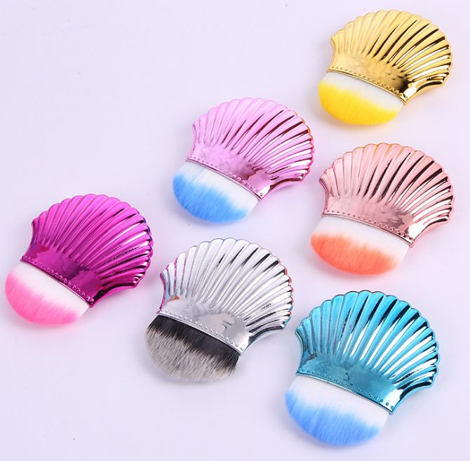 Single shell makeup brush mini loose powder foundation brush