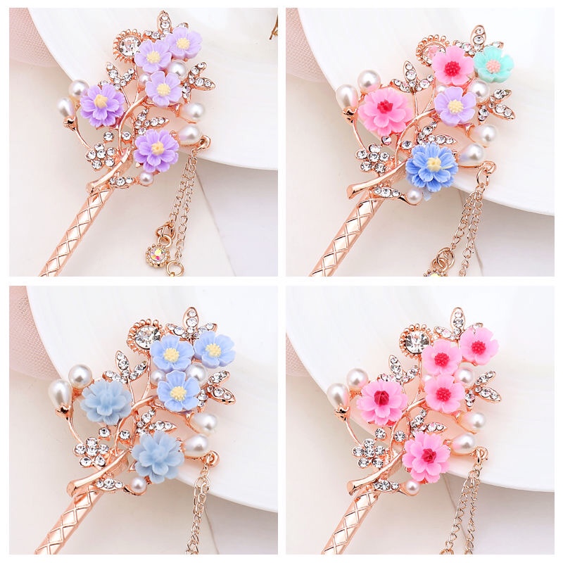 步摇流苏发簪子头饰古代古风古装汉服复古简约百搭盘发钗子发饰女图