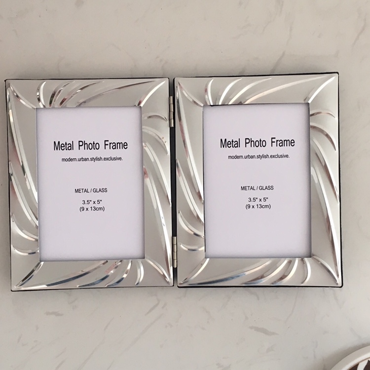 义乌达唯相框 328ASS02 铁成品相框 两联折叠金属相框 