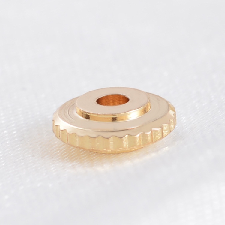 Zhongxing Jewelry DIY bracelet Small hole spacer beads wholesale 18K real gold wheel disc, flying saucer-shaped smooth surface spacer, giant toothed pattern spacer beads Application Scenario