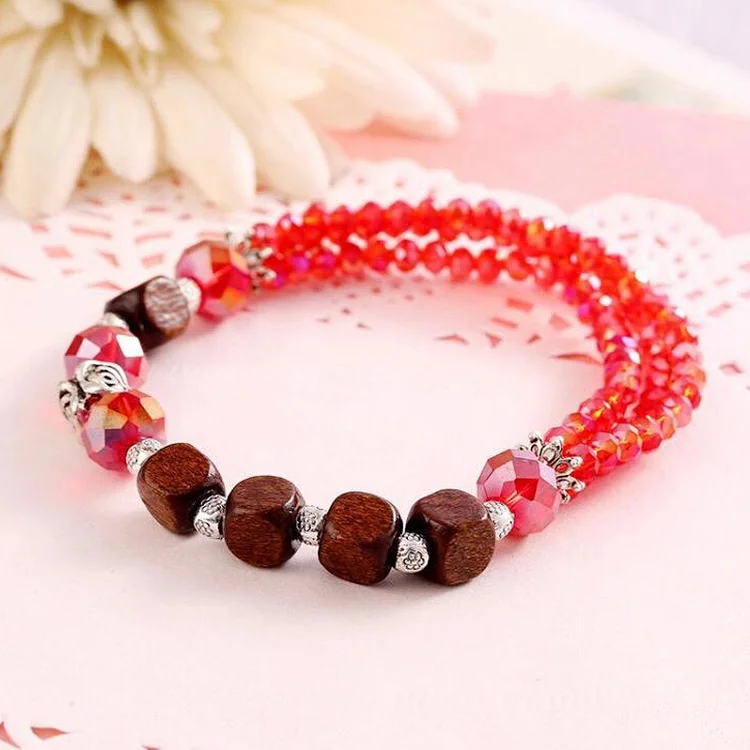 The crystal stone bracelet is under 179
