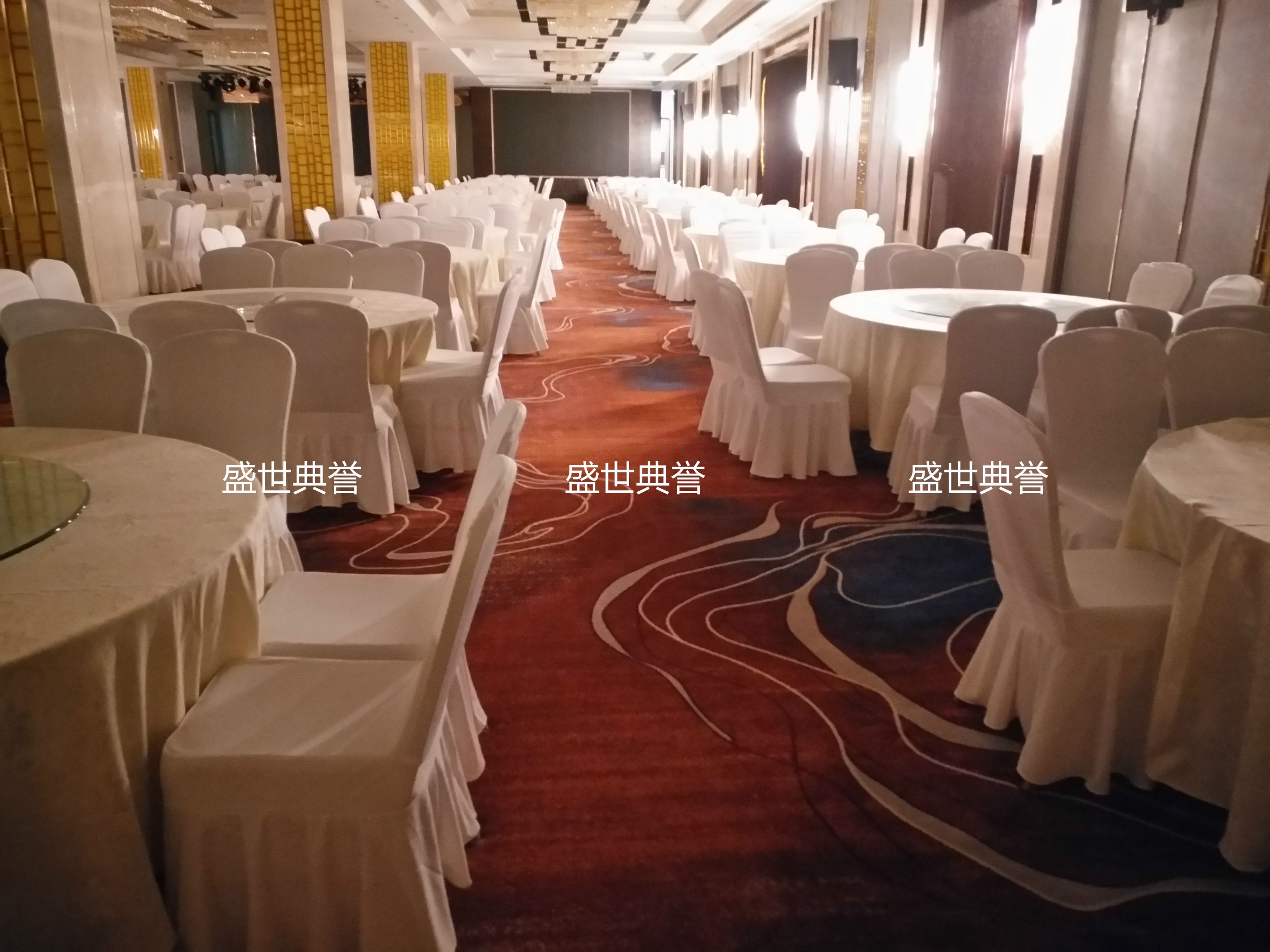 南昌星级酒店宴会厅弹力椅套宴会中心婚庆椅套饭店餐厅布草定做详情图11