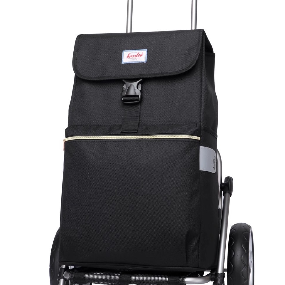 边圆拉杆箱包购物车，尺寸：32*69*54*35黑色图