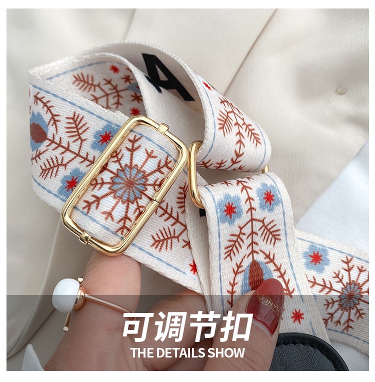 内销外贸定做现货2020新款韩版洋气宽肩带斜挎包包女时尚潮绣线百搭单肩女包小方包细节图