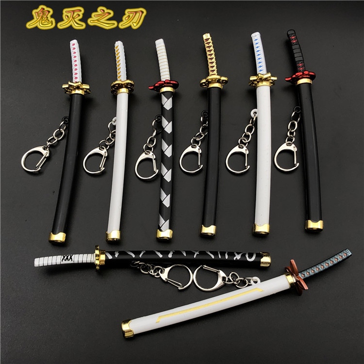 Demon Slayer: Kimetsu no Yaiba - Tanjiro Kamado Scabbard 2nd Generation Sun Wheel Sword Weapon Model Metal Keychain details Picture