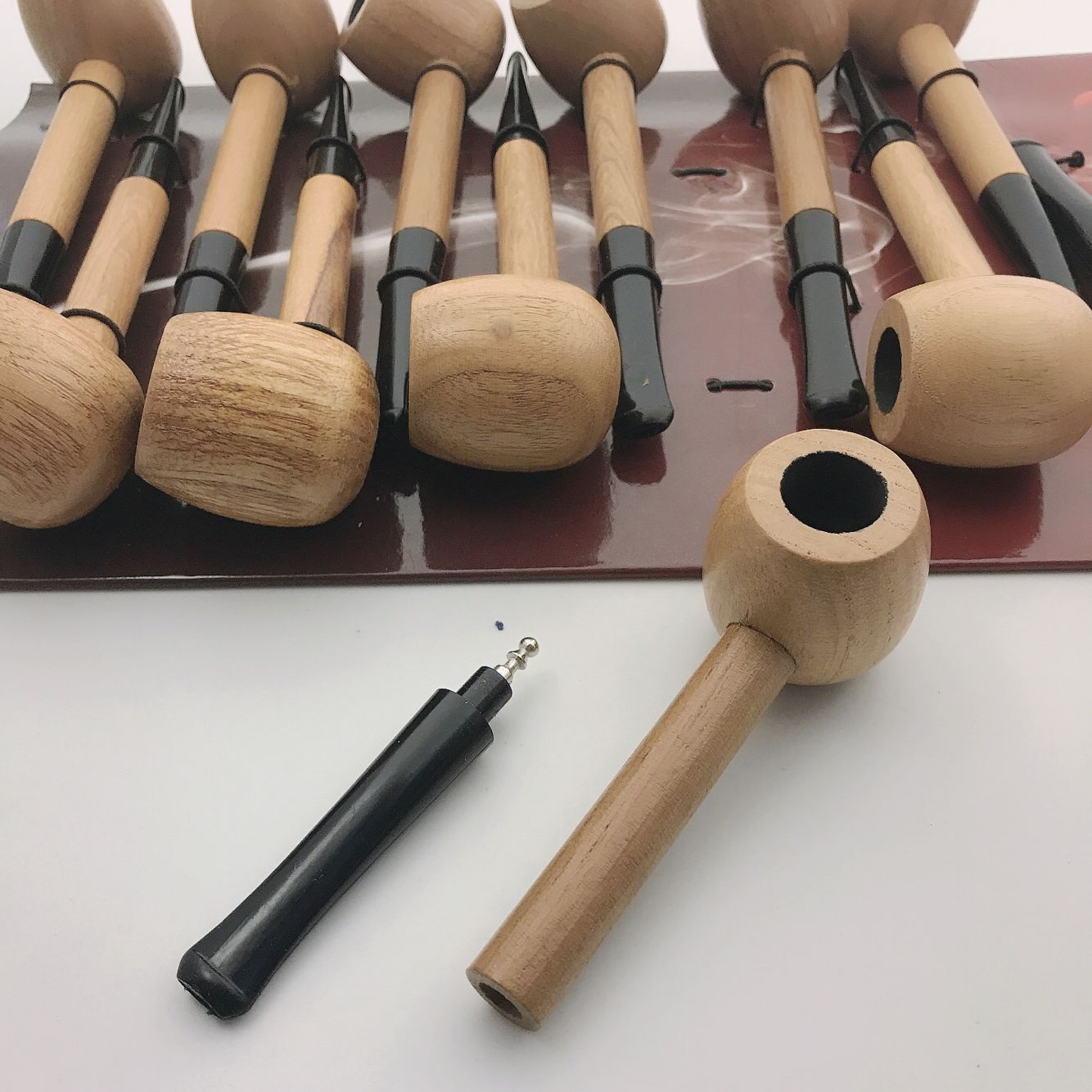 新款烟斗专用过滤男士老式实木烟丝斗手卷烟通用弯式烟斗详情图4