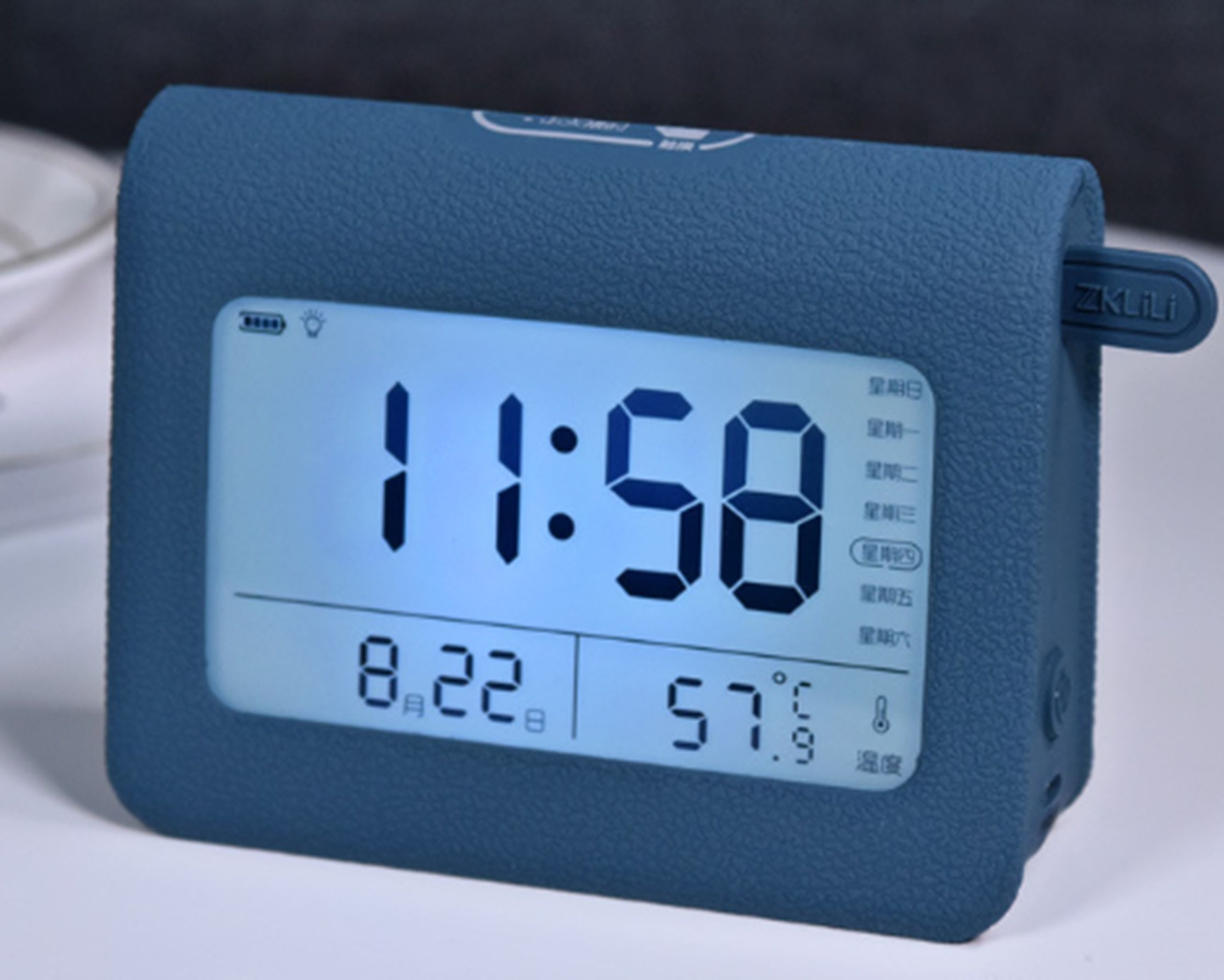 Yiwu Selection Zhike 1 small program alarm clock blue LJA-005#/18056