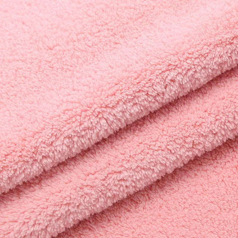Custom-made water-absorbing coral velvet, all-polyester polyester fabric, dry hair hats, pajamas, home textiles, toys, shoe materials, plush fabric manufacturer detail image 5
