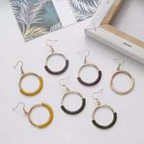 Korean minimalism earrings geometric hollow retro circle earrings exaggerated personality street photography versatile earrings wholesale