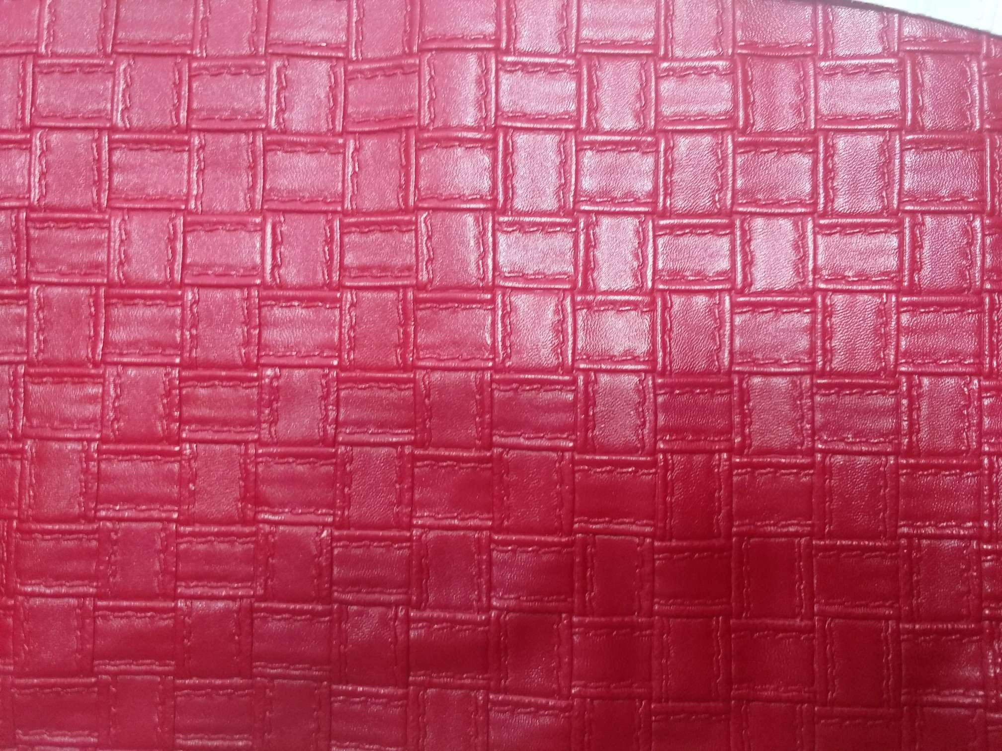厂家直销热销新款包装革PVC大编织红色色彩鲜亮大量现货支持定做详情图1