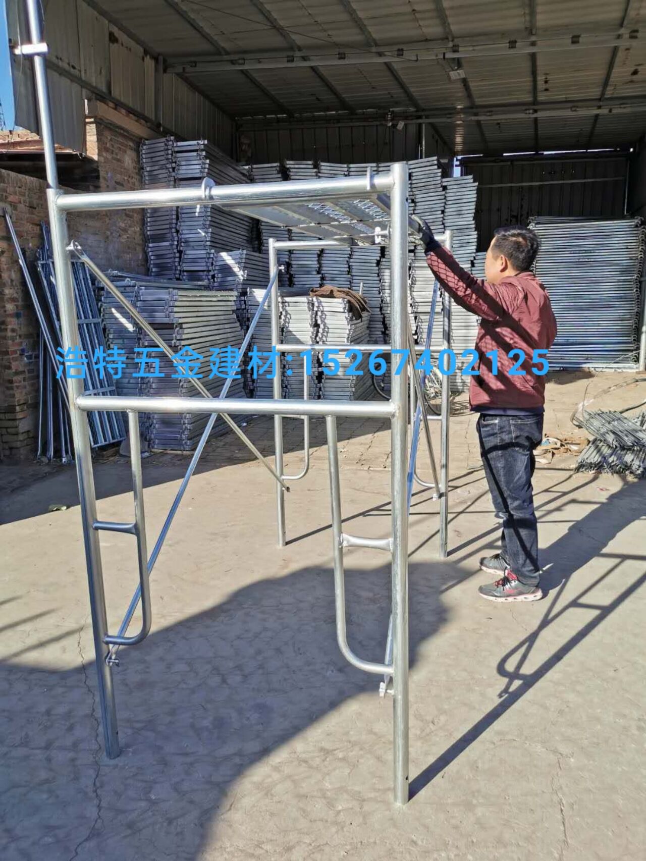 Hand frame steel support building materials mobile hand frame construction hand frame top bracket