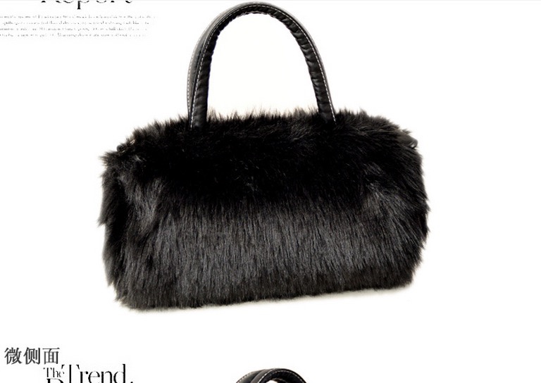 Domestic sales and export, custom-made in stock, large quantity customization, detailed discussion, winter plush bags, plush hand-held girls' bags, single-shoulder bags Item Picture