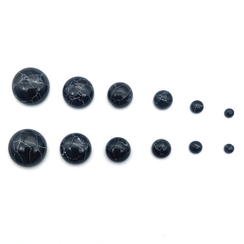 Jewelry accessories: Synthetic turquoise round ring face, double-plane, flat-bottomed, with loose beads and inlaid bare stones. Bulk purchase discount detail image 5