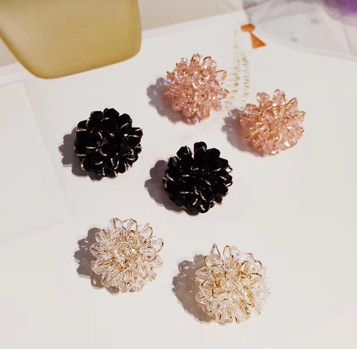 Crystal stud earrings thumbnail