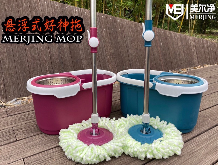 Double thickened rotating mop bucket mop household lazy god drag-and-shake dry bucket no hand washing dry and wet mop bucket