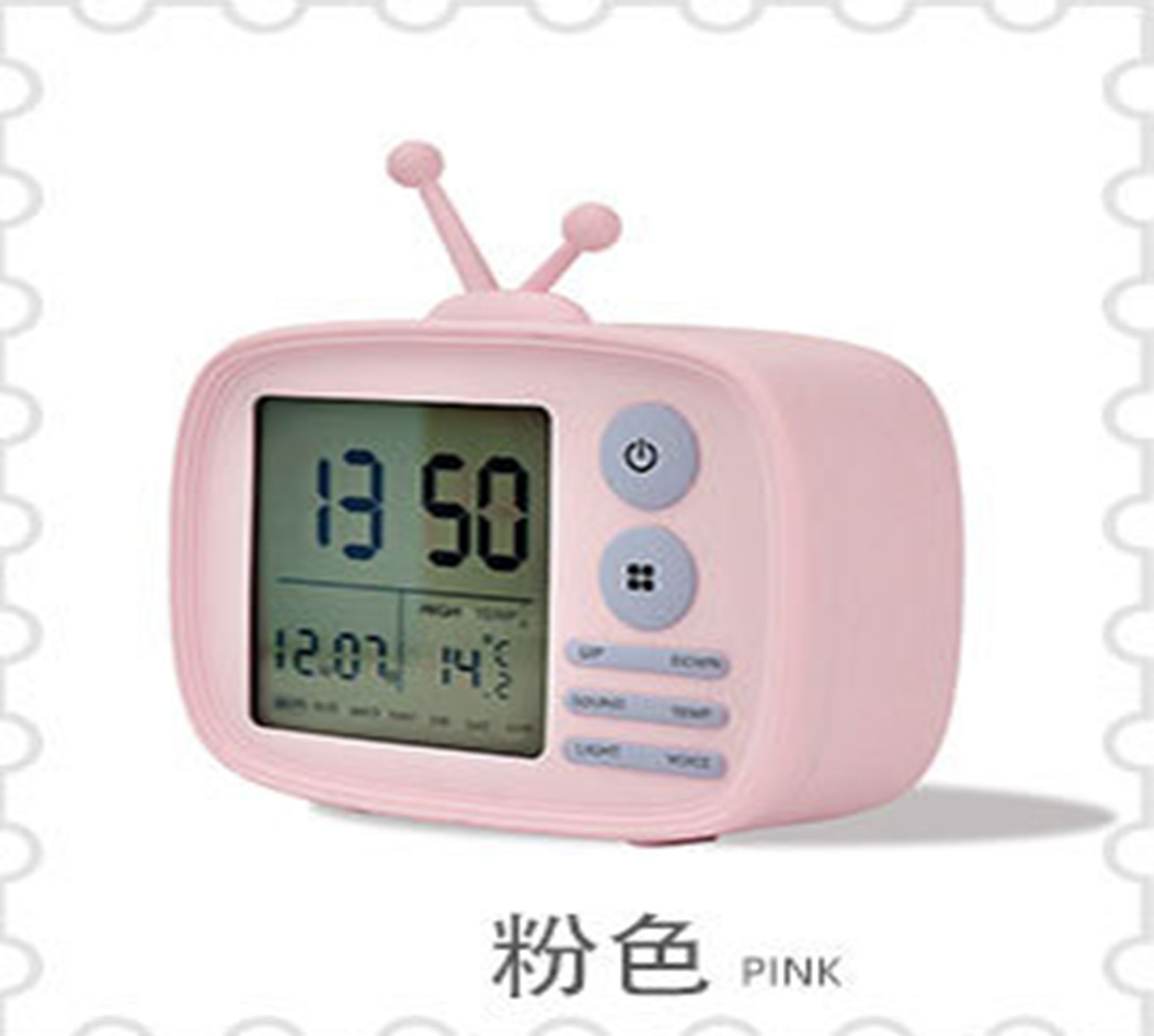Yiwu Selection TV alarm clock pink LJA-001 #/18056