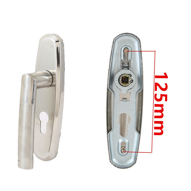 Stainless steel bathroom lock, single-tongue lock without key, wooden door lock details Picture