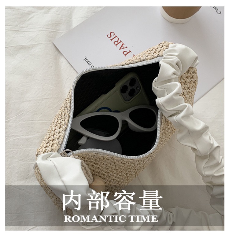Domestic and foreign trade custom-made new small bags for women, 2020 summer new Korean style versatile single-shoulder bag, popular fashion broadband straw woven armpit bag Application Scenario