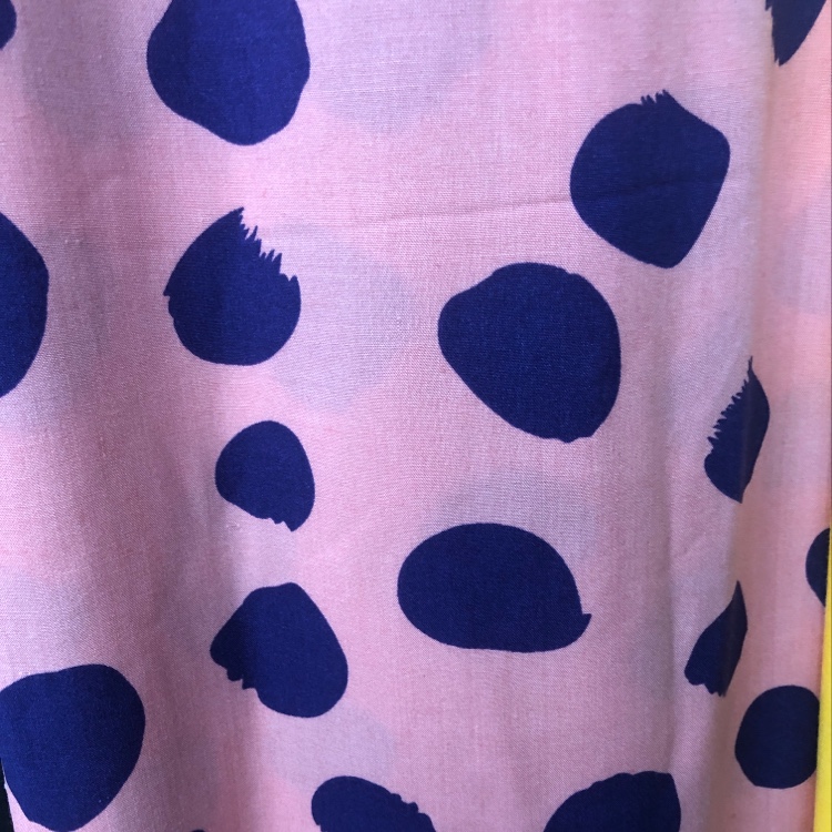 Direct sales of silk and cotton fabric with large dots from the manufacturer. New products of the current season are available for wholesale or retail