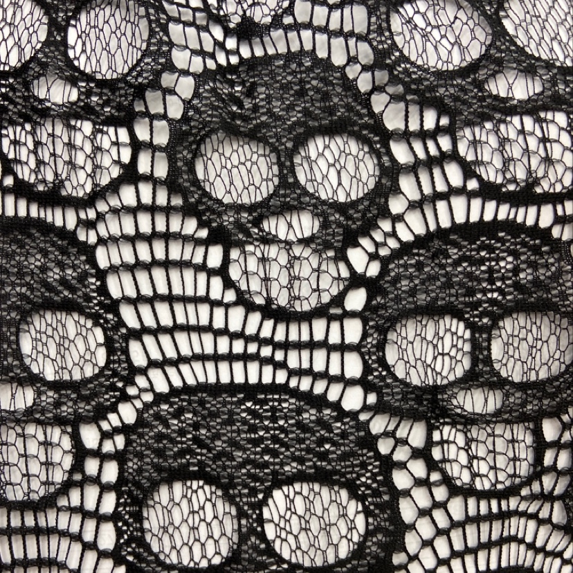 Black Skull Fabric Clothing Fabric Ornaments Arts And Crafts Headwear Fabric Multi-Color Optional