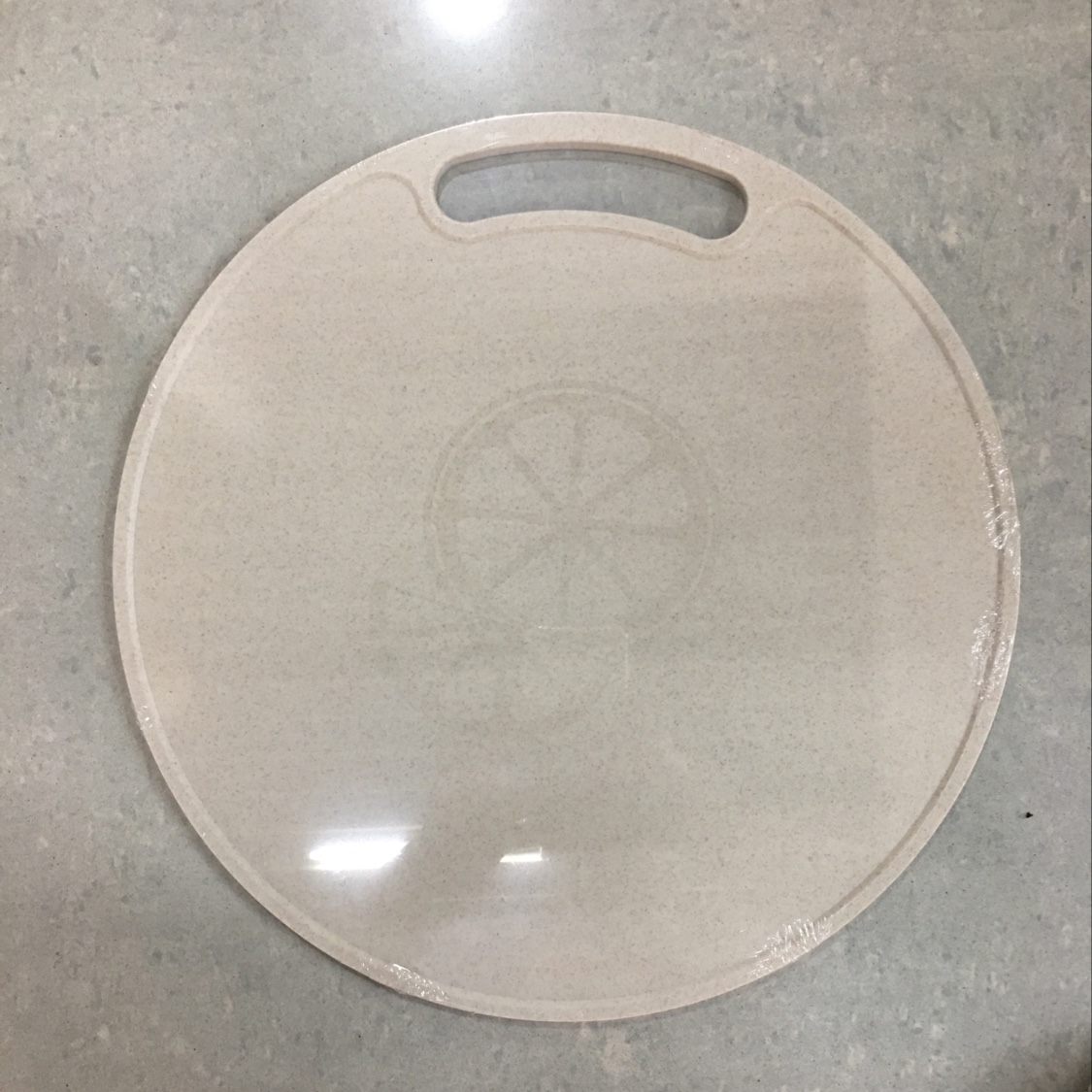 环保食品级带提手米色塑料菜板细节图