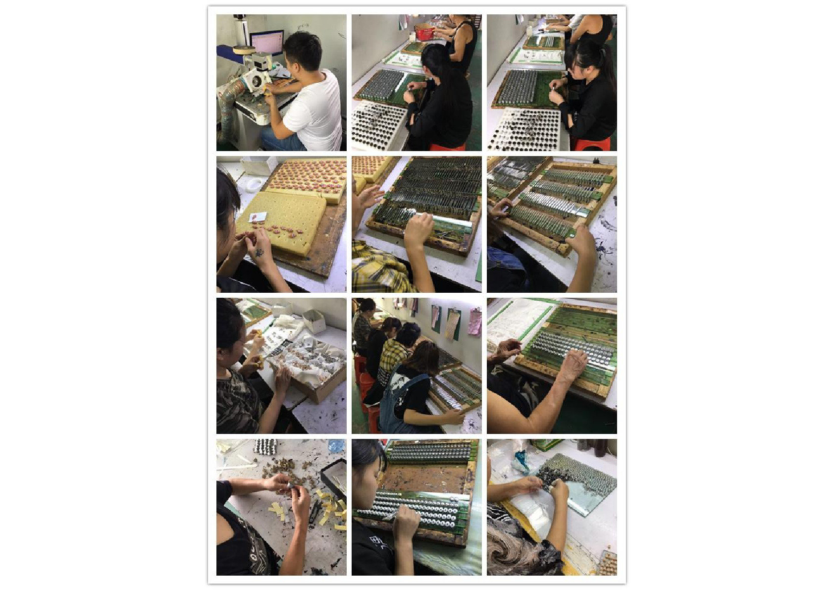 Three-piece set of cufflinks and tie clips, zinc alloy cufflinks and tie clips set, three-piece set of gold-plated glass jewelry detail image 8