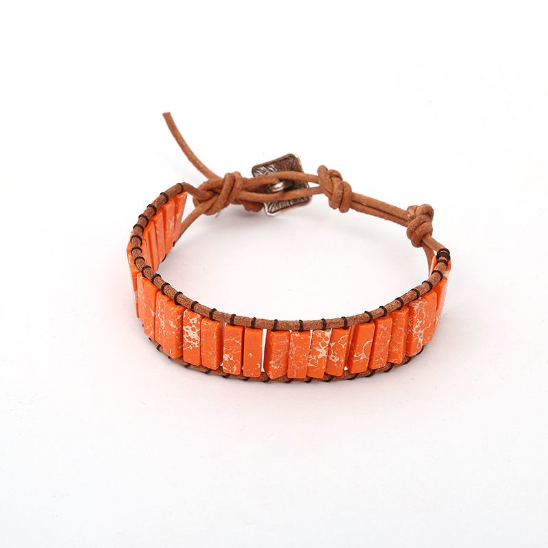 Cross-border exclusive chakra seven-chakra hand-woven bracelet, rectangular bracelet, yoga energy chain, best-selling in Europe and America details Picture