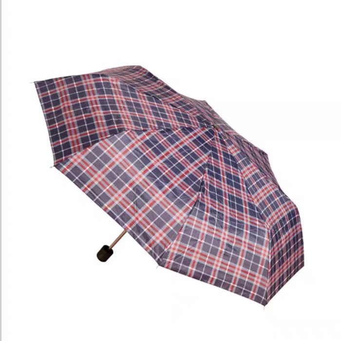 Wholesale Three Fold Plain Umbrella Fresh Color Clear Umbrella Three Fold Umbrella 8 Bone Cheap Stall Short Handle Folding Umbrella Manufacturers Specification drawing