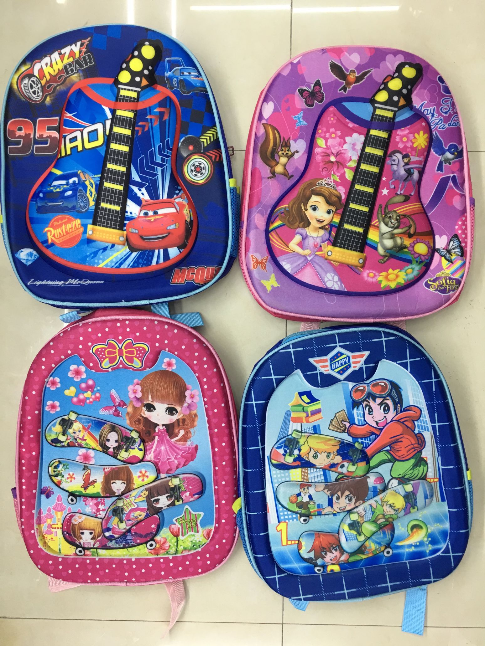 13-inch pressed shell small schoolbag with multiple pictures and colors in stock