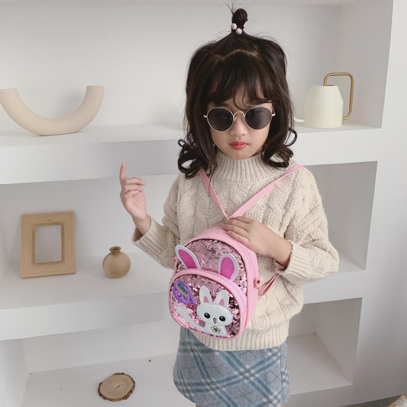 Children's Bags 2020 Summer New Fashion Sequin Baby Backpack Cute Cartoon Girl One-Shoulder Diagonal Bag Item Picture