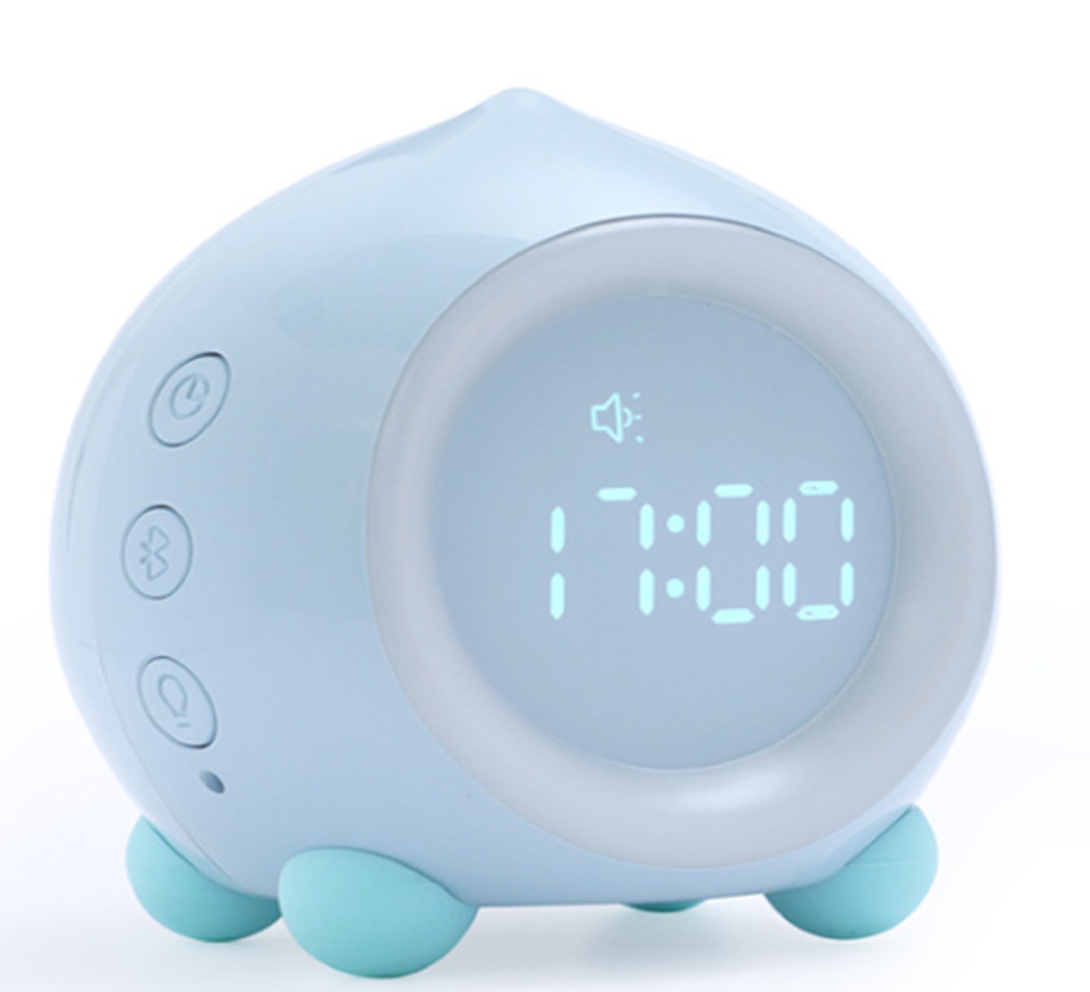 Yiwu Selection Peach Fun alarm clock blue CR-MM-C1903#/18056