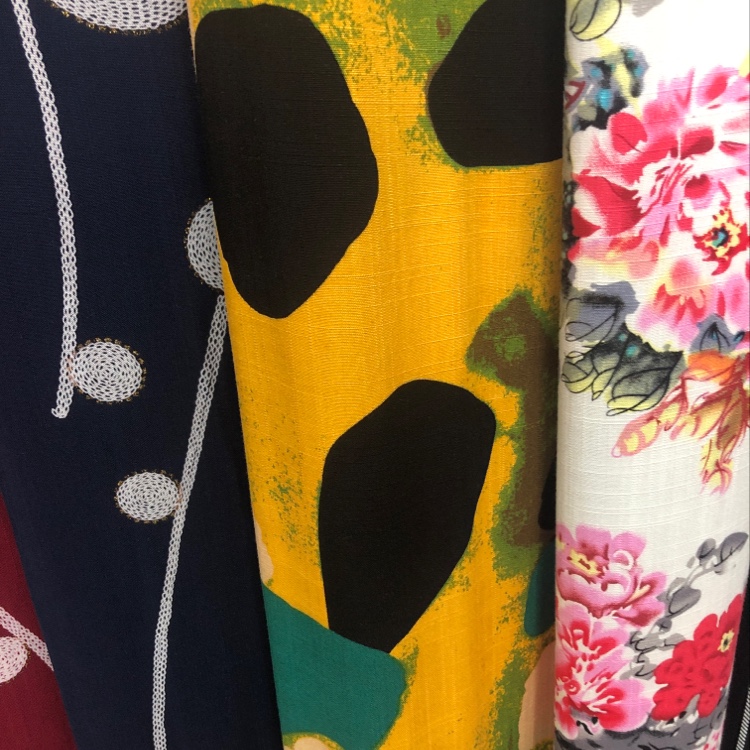 Silk and cotton clothing fabric dyed yellow factory direct sales. New products of the season available for wholesale and retail details Picture