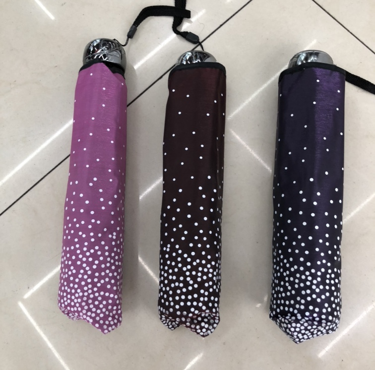 Three-fold color-changing Dragon Seal Garden dot umbrella