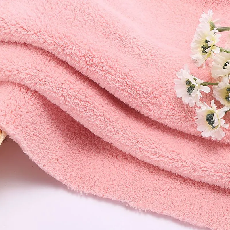 Custom-made water-absorbing coral velvet, all-polyester polyester fabric, dry hair hats, pajamas, home textiles, toys, shoe materials, plush fabric manufacturer detail image 3
