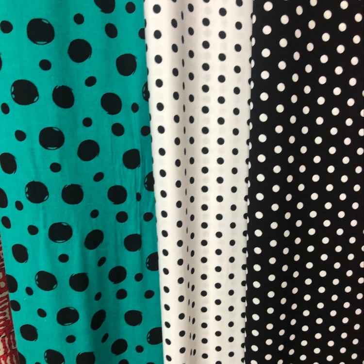 Silk cotton black and white polka dot series in stock, factory direct sales. New products of the season available for wholesale or retail details Picture