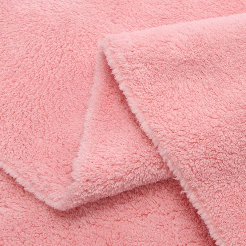 Custom-made water-absorbing coral velvet, all-polyester polyester fabric, dry hair hats, pajamas, home textiles, toys, shoe materials, plush fabric manufacturer detail image 4