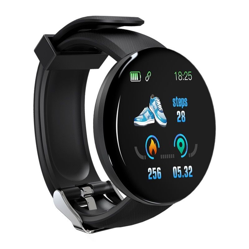 AEMAX D18圆屏智能手环彩屏睡眠监测防水计步运动智能手环手表白底实物图