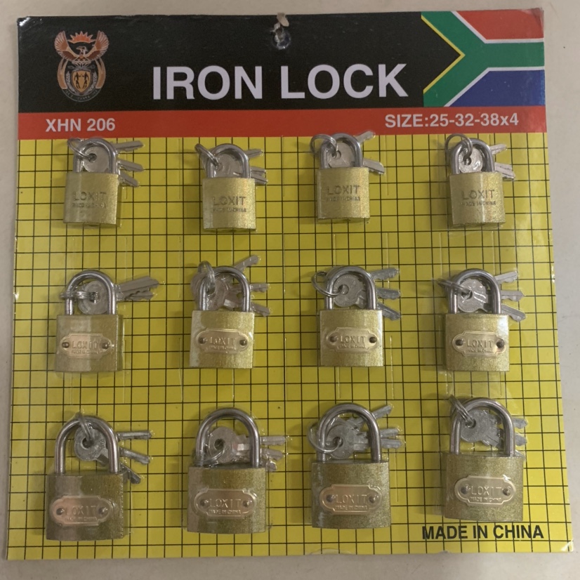Padlock Zinc alloy padlock Color Padlock spray gold padlock color gold padlock 12 snap-lock