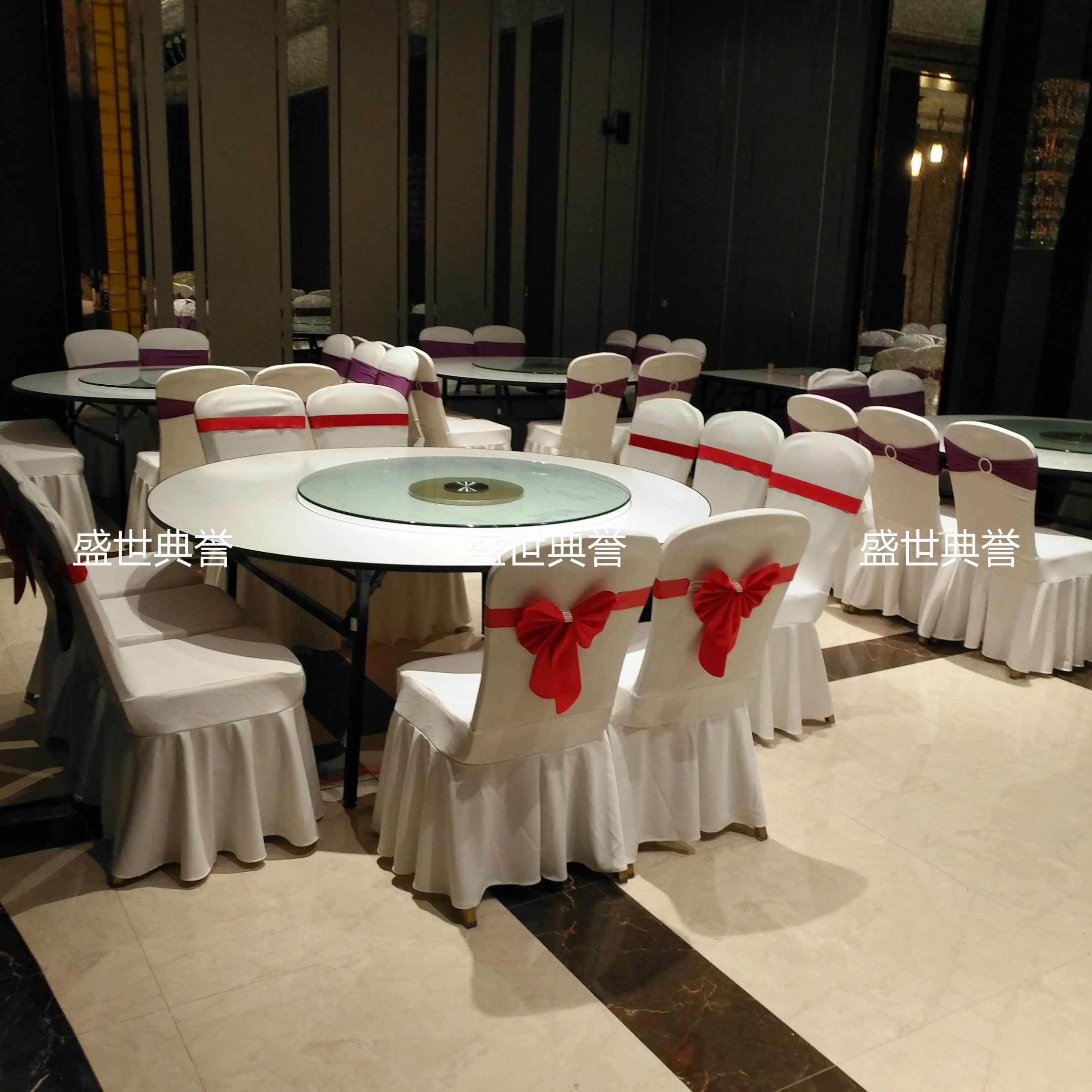 南昌星级酒店宴会厅弹力椅套宴会中心婚庆椅套饭店餐厅布草定做细节图